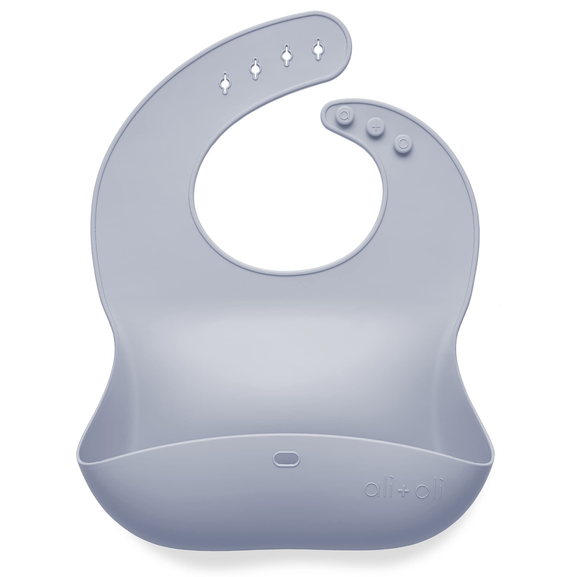 Ali+Oli Silicone Bib — Deep Food Catcher, Wipe-Clean