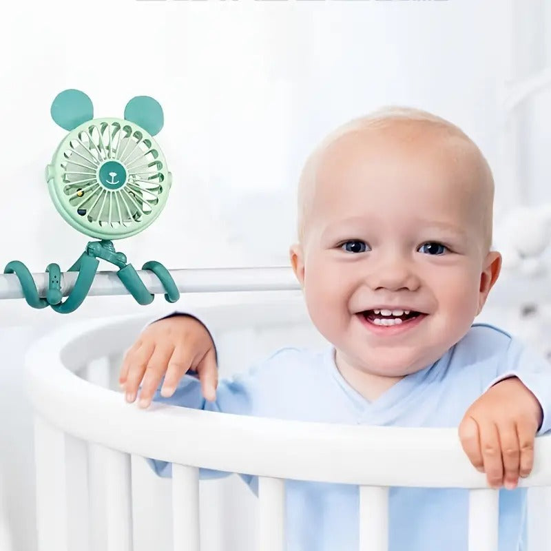 Clip-On Octopus Stroller Fan — Keeps Baby Cool