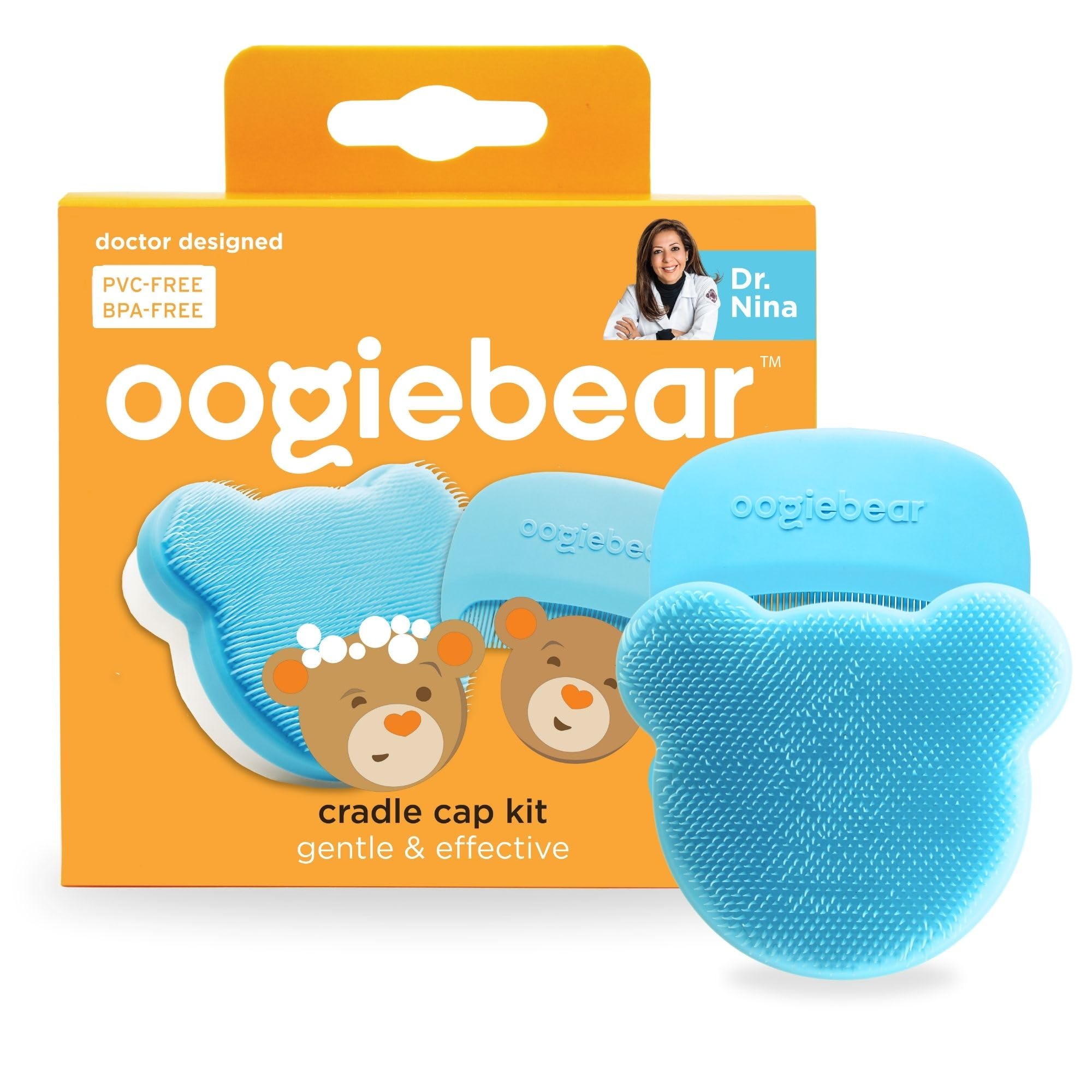 oogiebear Cradle Cap Brush Kit — Gentle Flake Care