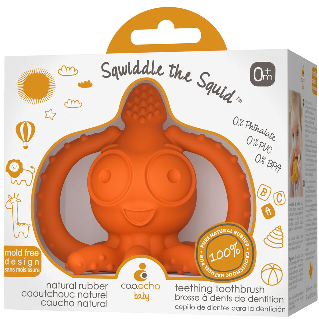CaaOcho Squid Teether — Mold-Free Gum Massager