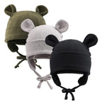 Bear-Ear Baby Hats 3-Pack — Cosy & Cute