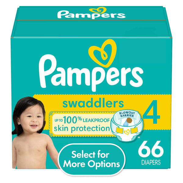 Pampers Swaddlers Diapers — Size 4 (66 Diapers)