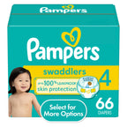 Pampers Swaddlers Diapers — Size 4 (66 Diapers)