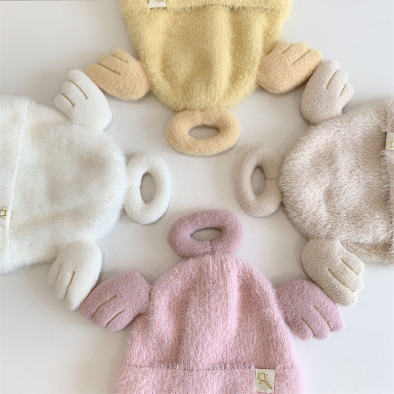 Cream Pullover Baby Hat — Warm, Cosy Ear Cover