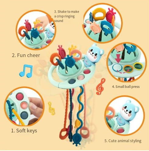 Baby Rattle & Teether Set — Soothe Gums, Build Grip