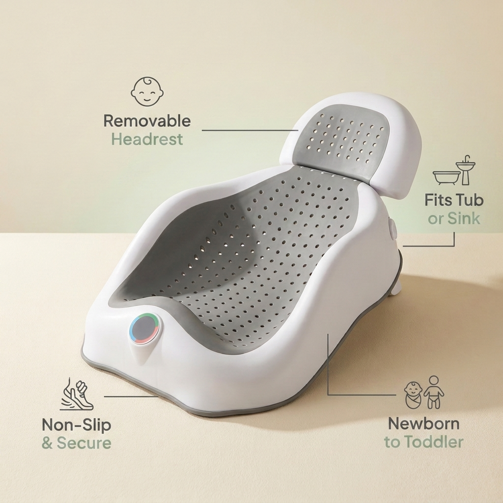 Foldable Baby Bathtub — Safe, Space-Saving Support