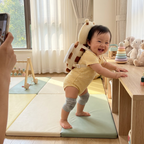 Baby Head Protector & Knee Pads — Soft Landings (Bee)