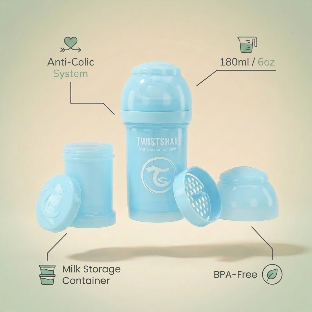 Twistshake Anti-Colic Baby Bottle — Less Gas & Fussing