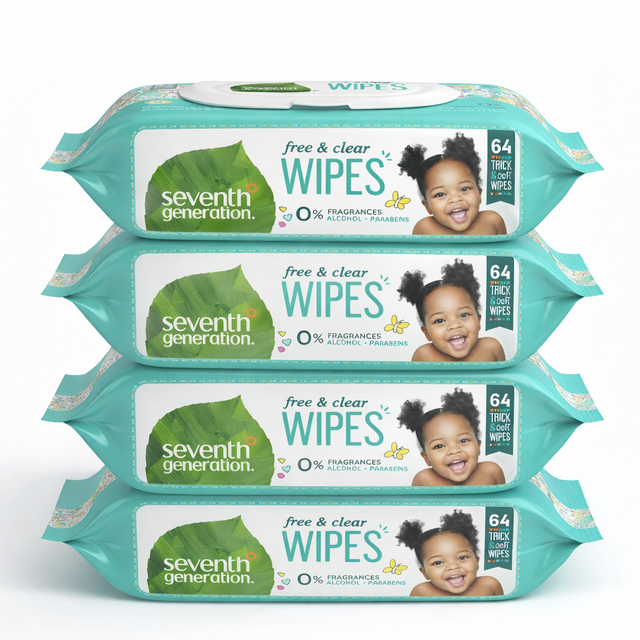 Unscented Baby Wipes (4-Pack)