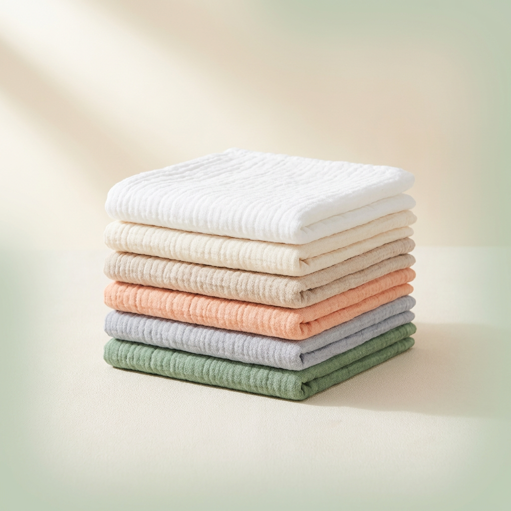 Konssy Muslin Washcloths — Soft & Absorbent (6-Pack)