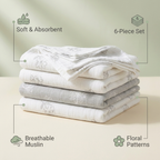 Maliton Muslin Cloths — Soft, Multi-Use (6-Pack)