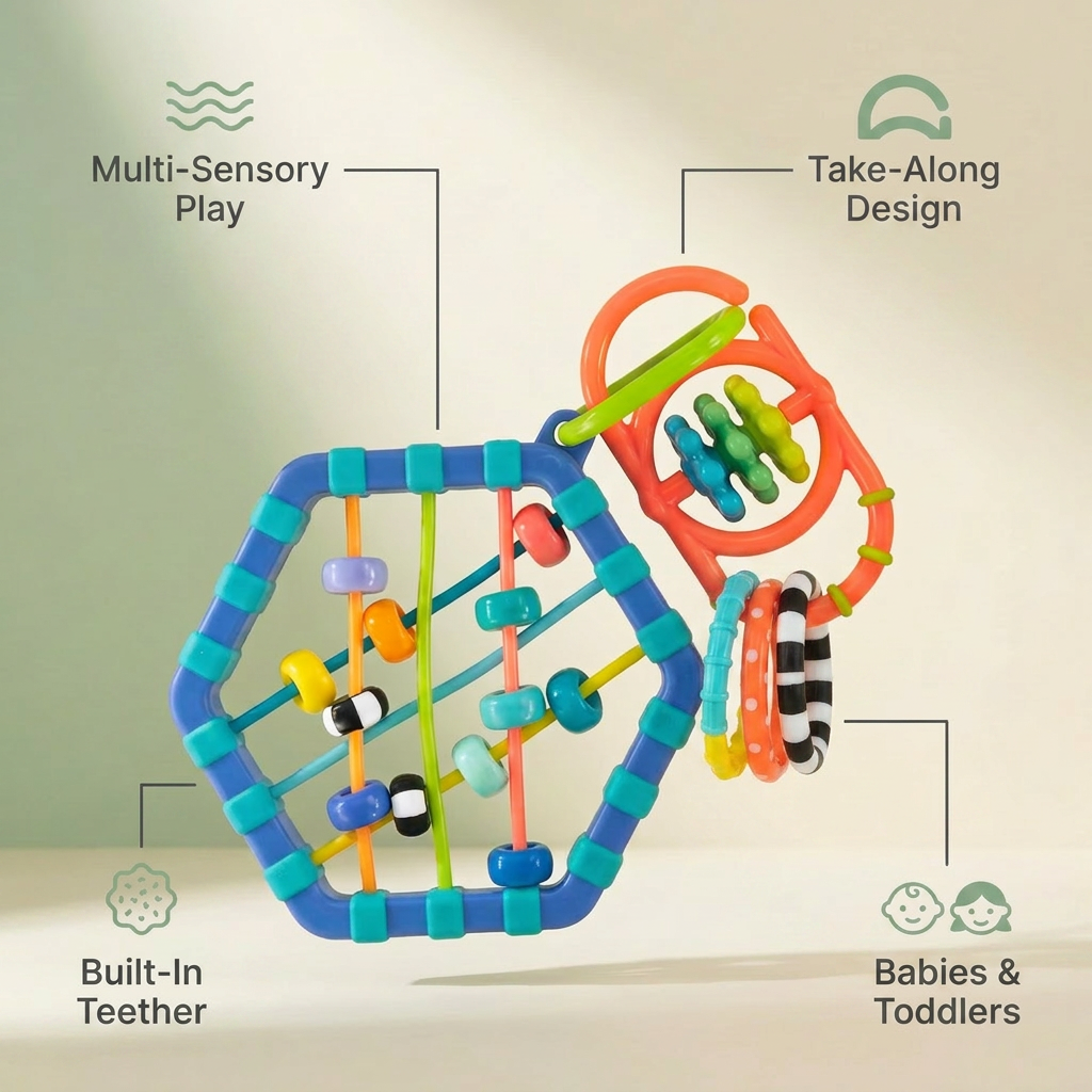 Sassy Busy Bands — Sensory Teether & Travel Toy