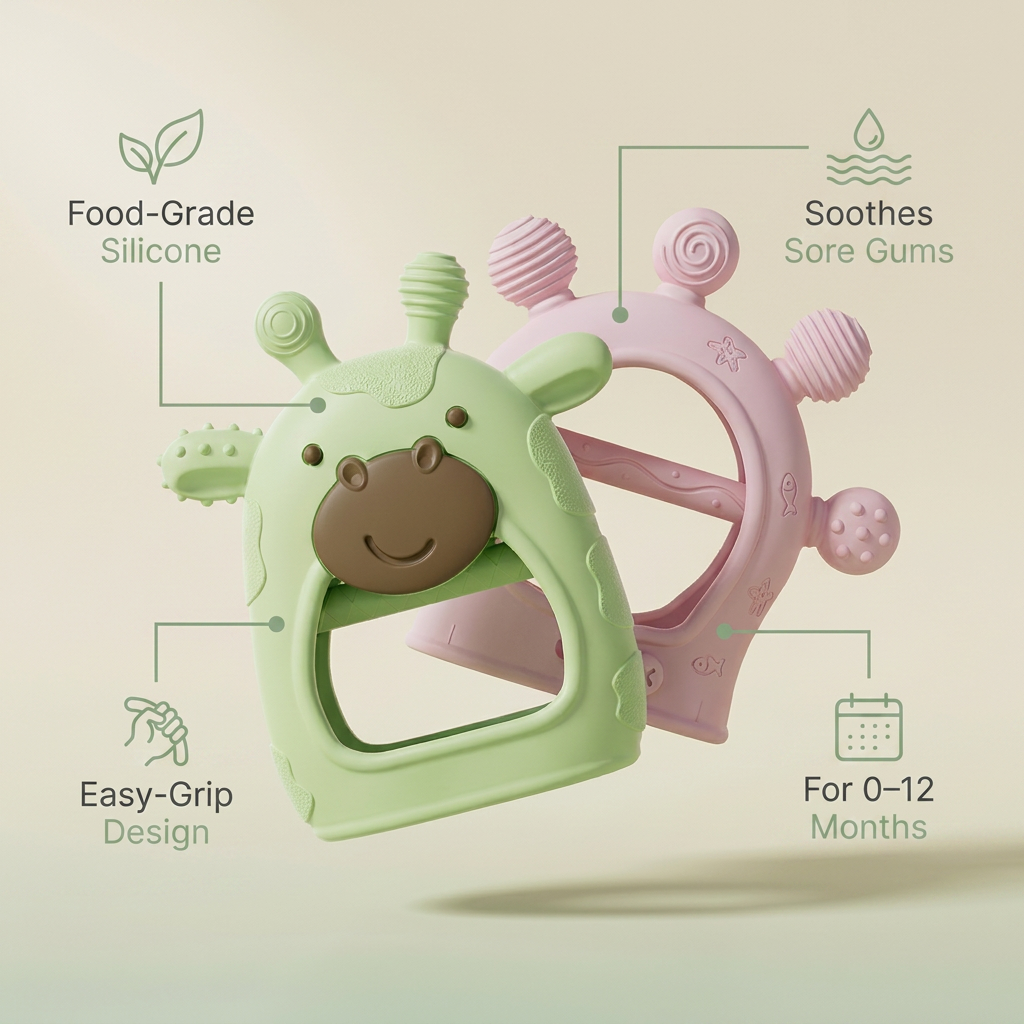 Momcozy Baby Teether — Soft, Soothing Gum Relief