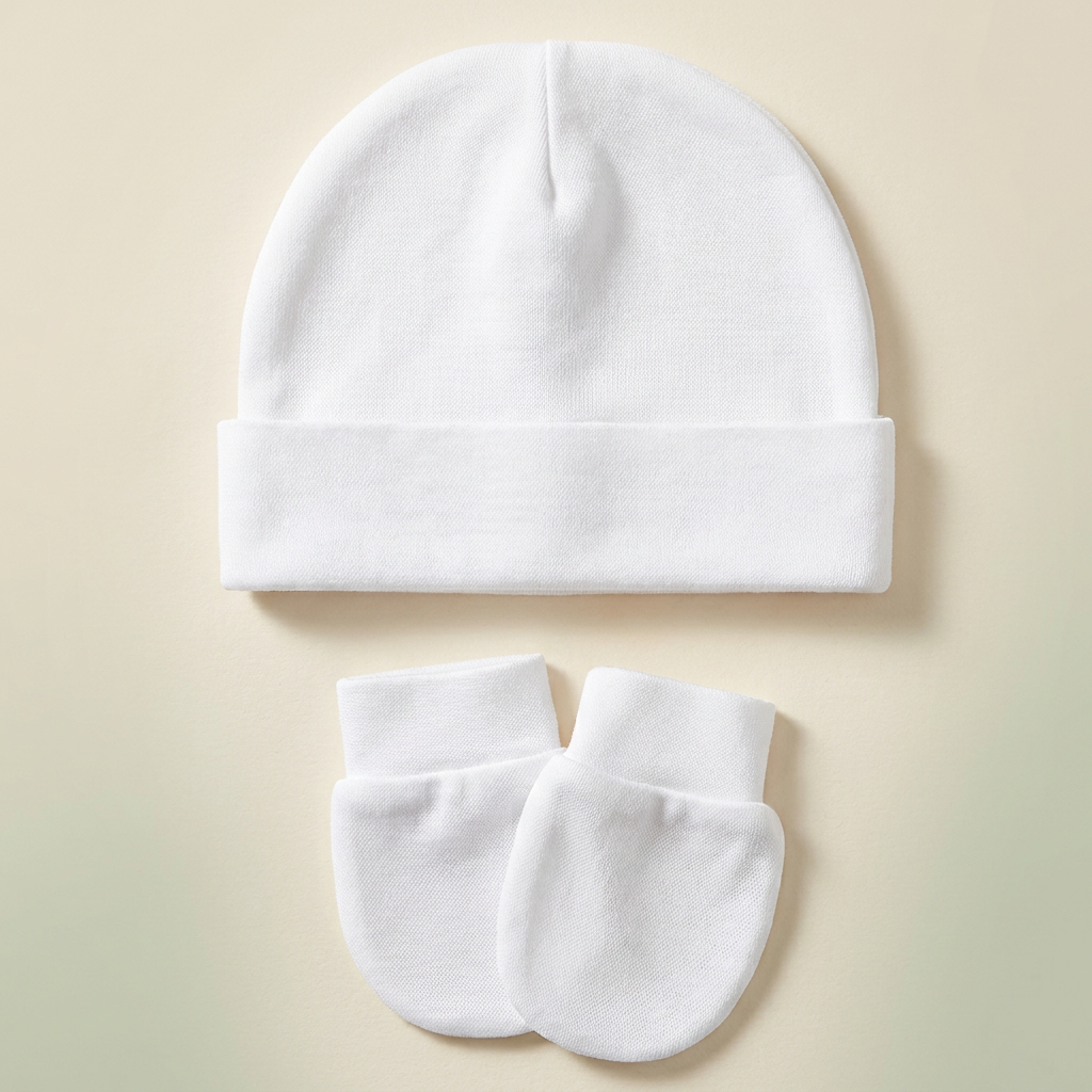 Zando Baby Hat & Mitten Set — Warm & Anti-Scratch