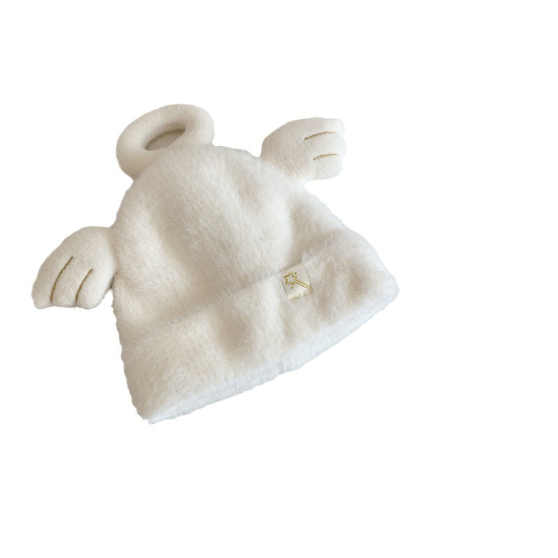 Cream Pullover Baby Hat — Warm, Cosy Ear Cover