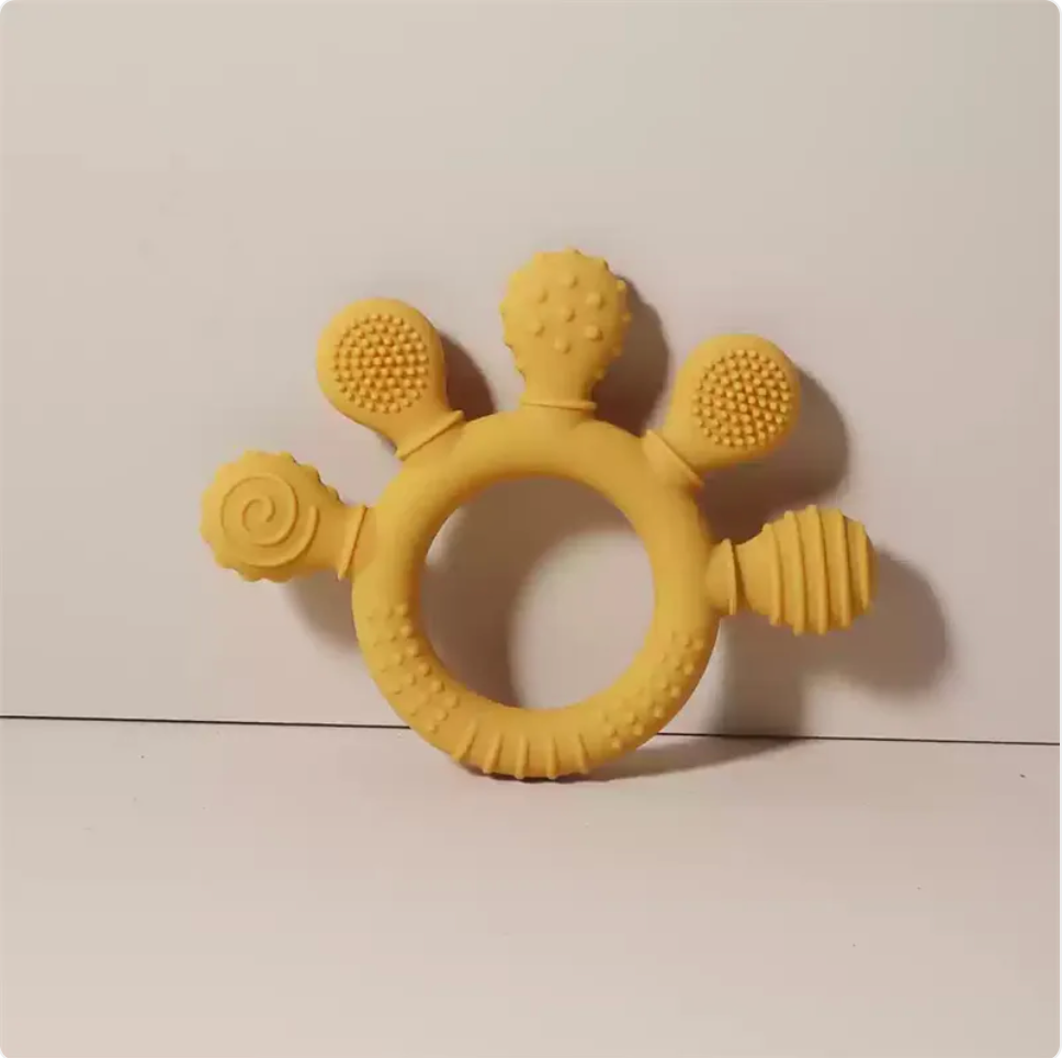 Silicone Hand Teether — Easy-Grip Gum Relief