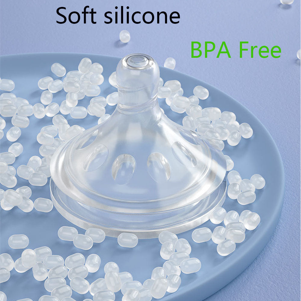 Silicone Newborn Bottle — Slow-Flow, Anti-Choking