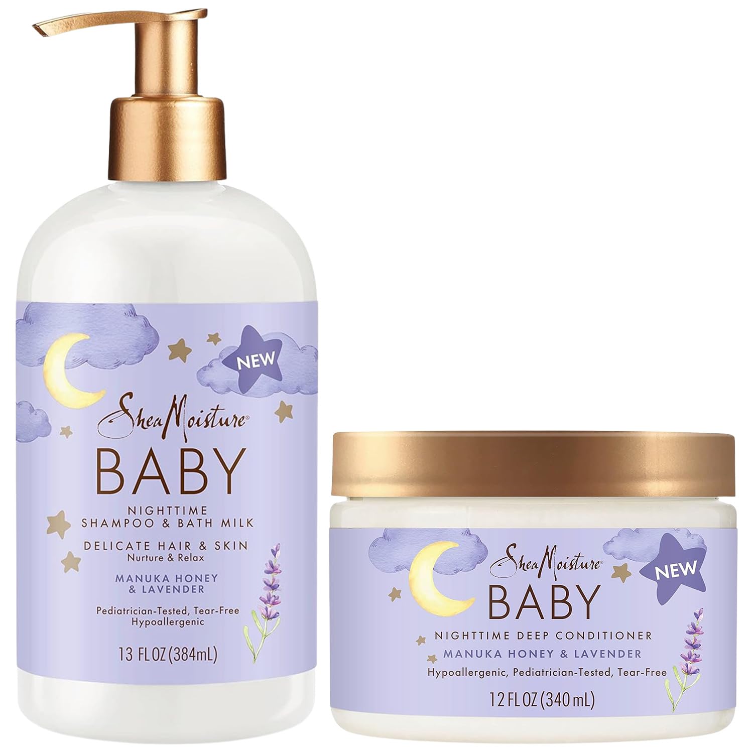 SheaMoisture Baby Nighttime Set — Lavender Calm (2-Piece)