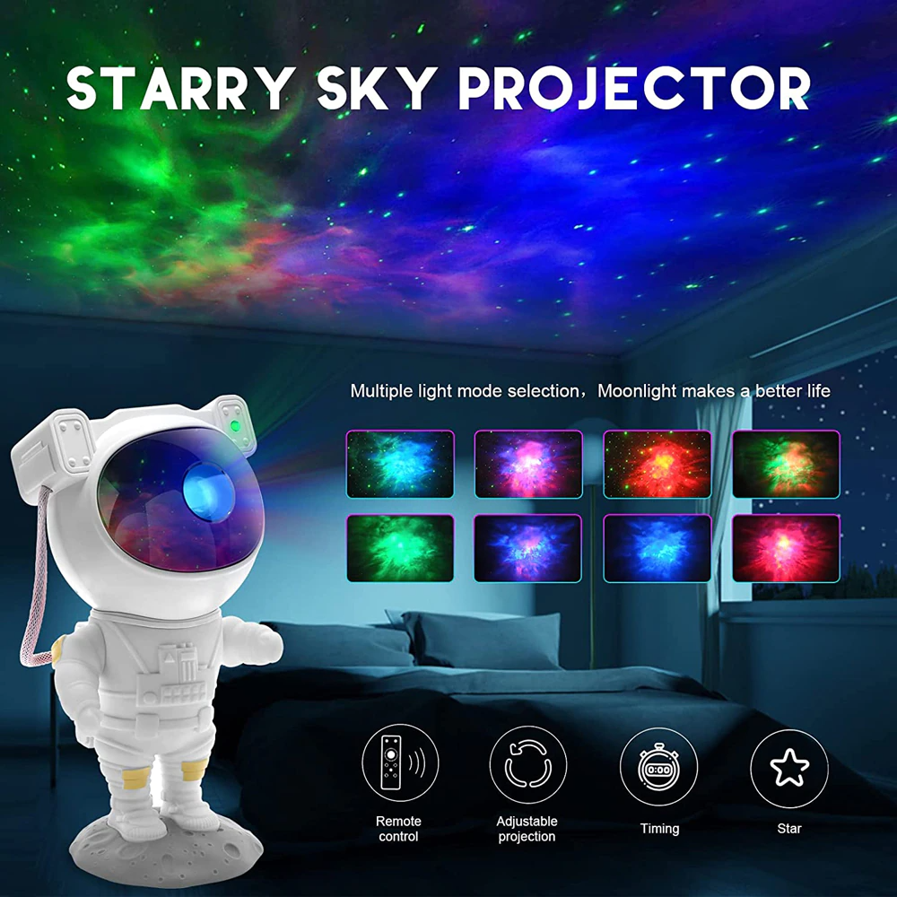 Galaxy Star Projector — Calming Nursery Night Light