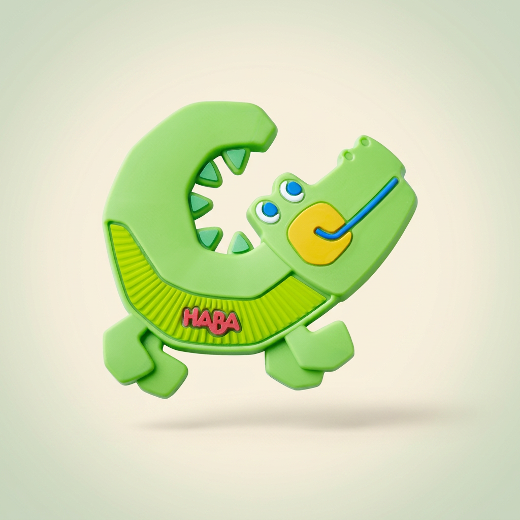 HABA crocodile silicone teether - product photo