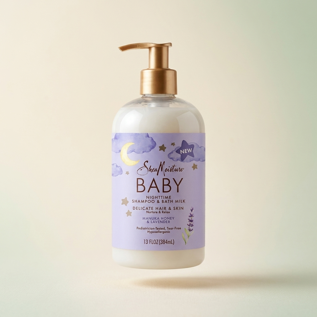 SheaMoisture baby shampoo and bath milk - product photo