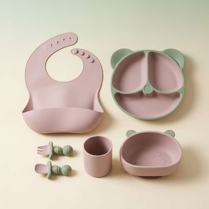 ufengke silicone baby feeding set - product photo