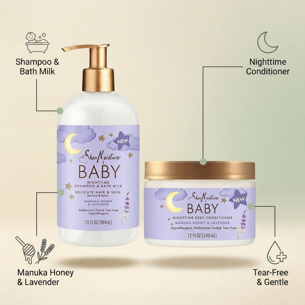 SheaMoisture care set features infographic