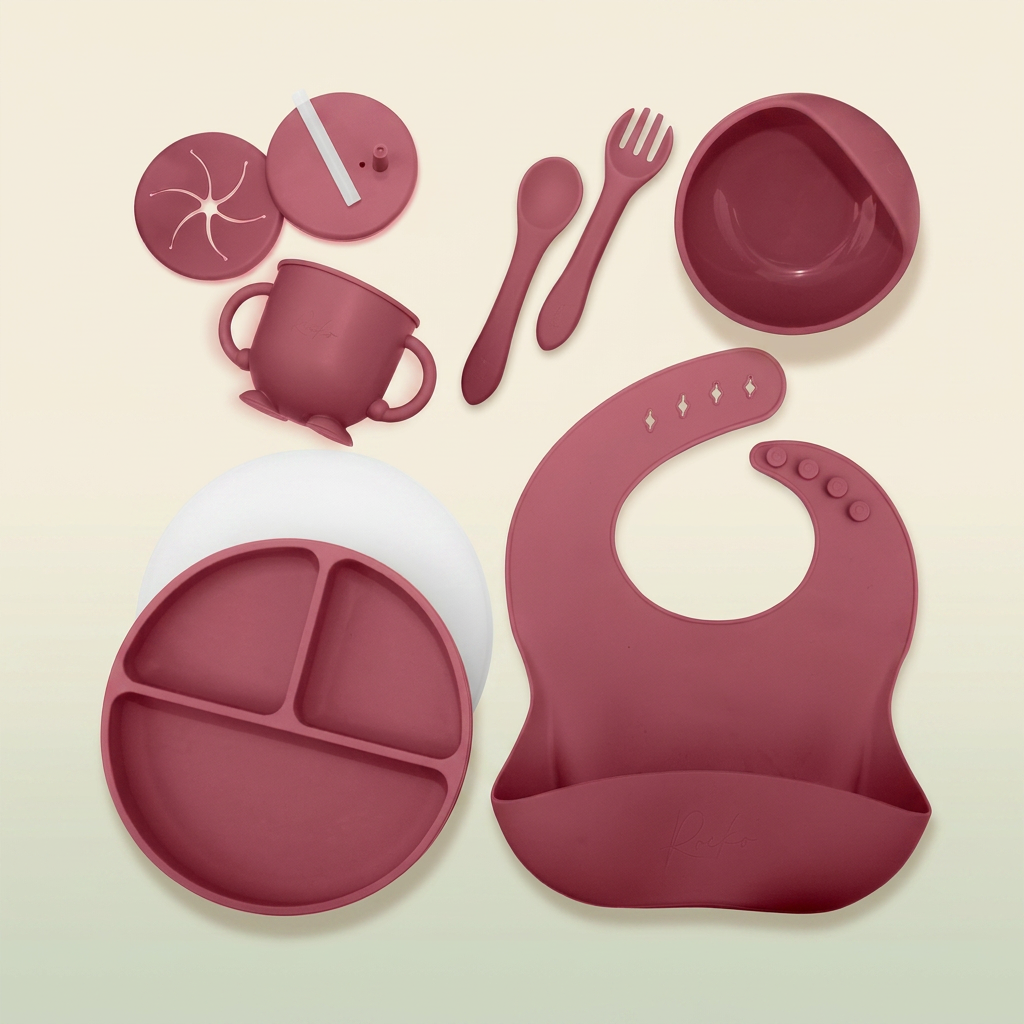 Baby-led weaning silicone feeding set - product photo