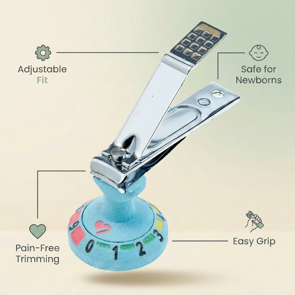 LuvClip nail clipper features infographic