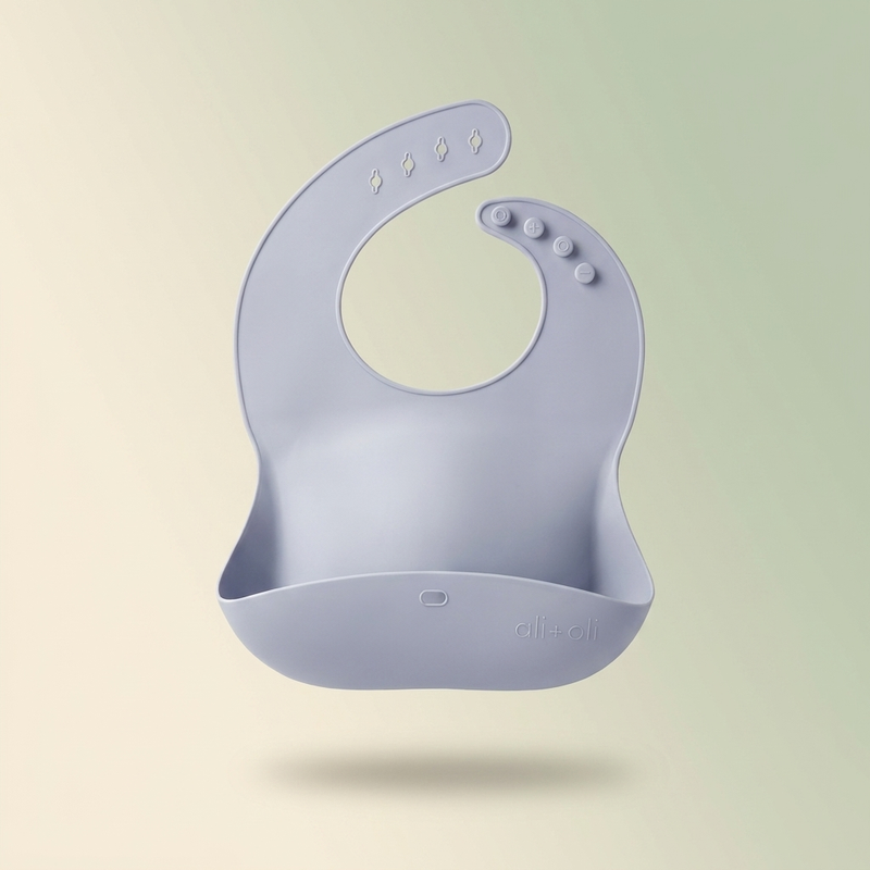 Bubzies silicone baby bib with crumb catcher