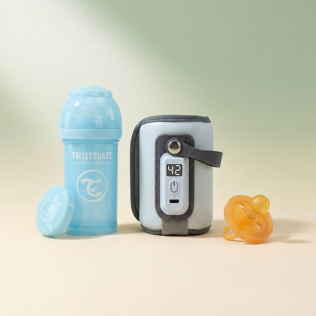 Bubzies Colic & Gas Calm Bundle - anti-colic bottle, bottle warmer and pacifier