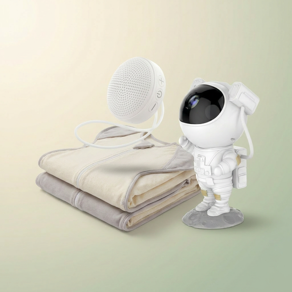Bubzies Sleep & Soothe Bundle - white noise machine, sleep bag swaddle and galaxy projector